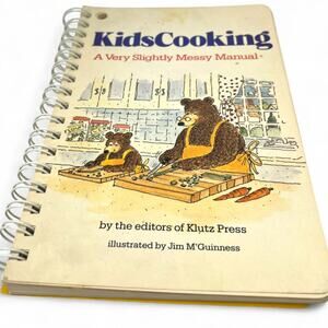 80's Vintage Cookbook Kids Cooking Very Slightly Messy Manual Klutz Editors 1987
